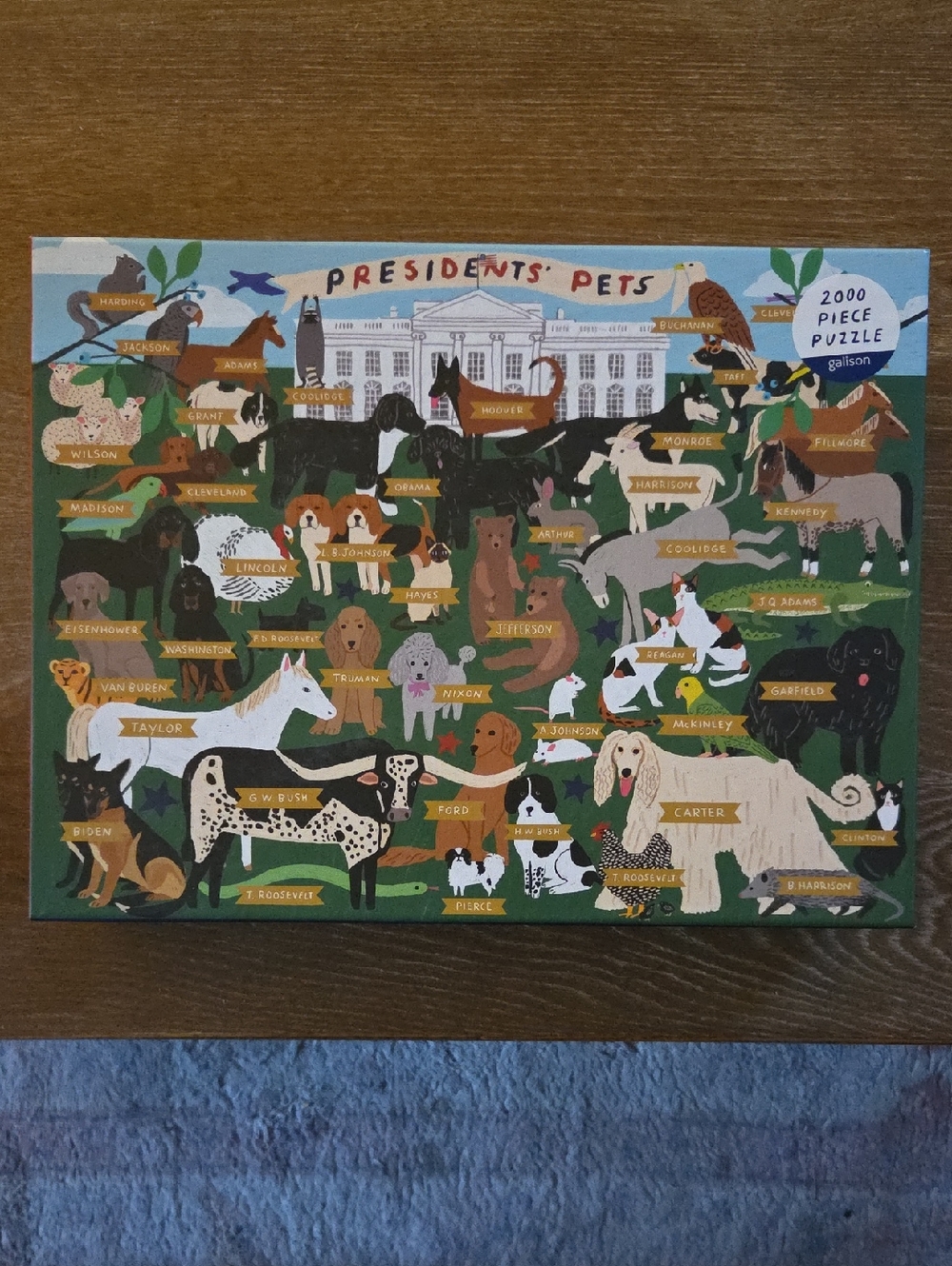 Like NEW Galison "Presidents' Pets" 2000 Piece Puzzle